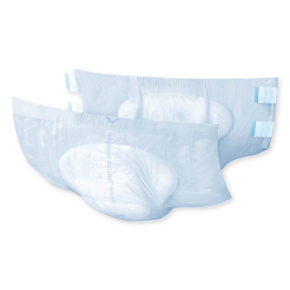 White XL Adult Diapers with Tabs 12 Count J54685