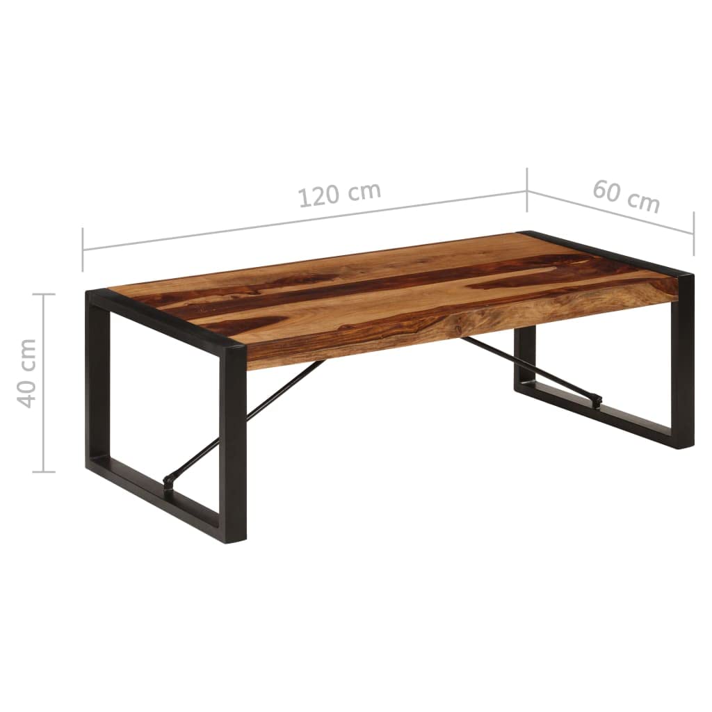 Brown Solid Sheesham Wood Coffee Table Y985052