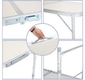 4ft Aluminum Folding Camping Table White I9796