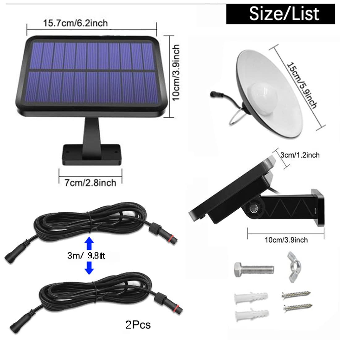 Solar Pendant Lights IP65 Waterproof Dusk to Dawn with Remote Controller I92630