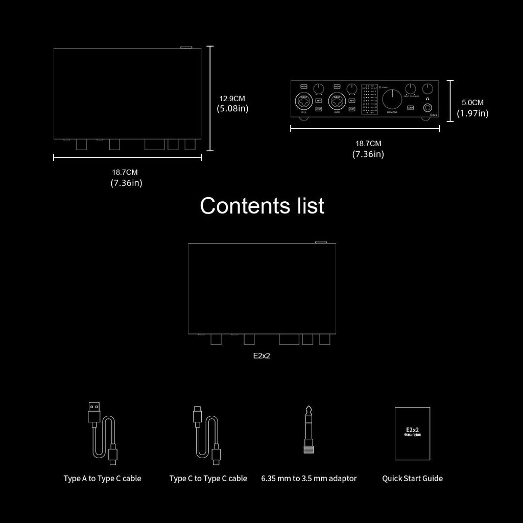 USB Audio Interface with 48V Phantom Power, Black I8710