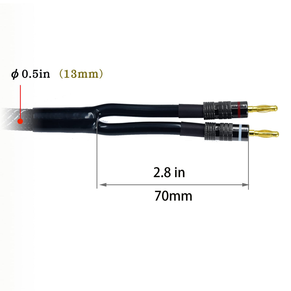 10ft 12awg Braided Speaker Cable V50738