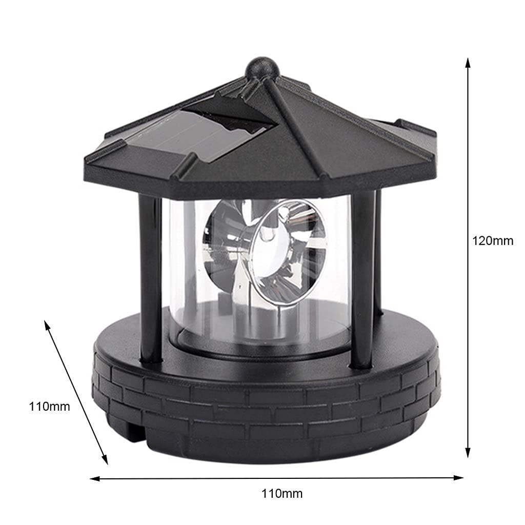 2 Pcs Solar Powered Lighthouse Shape Light D55433