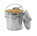 6 Gallon Galvanized Steel Round Trash Can with Locking Lid L22210