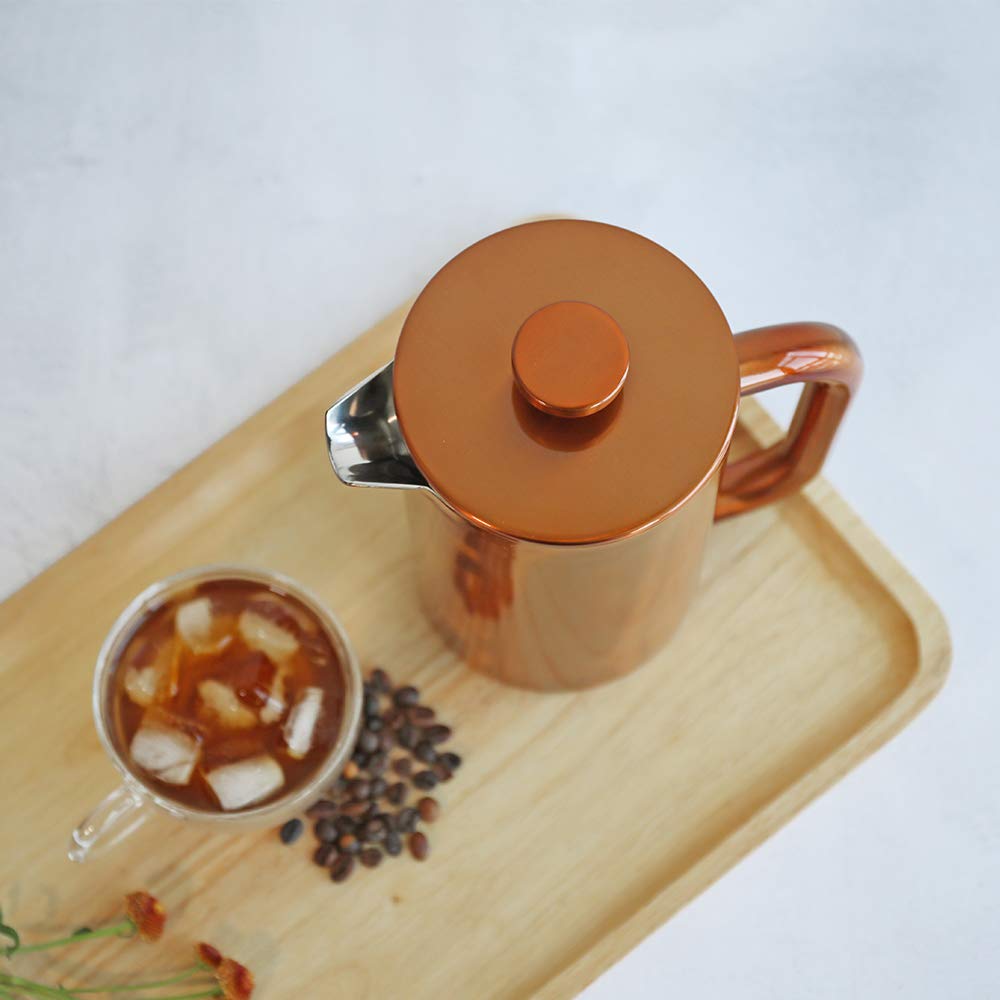 8 Cup Double Wall Insulated Stainless Steel French Coffee Press Y569