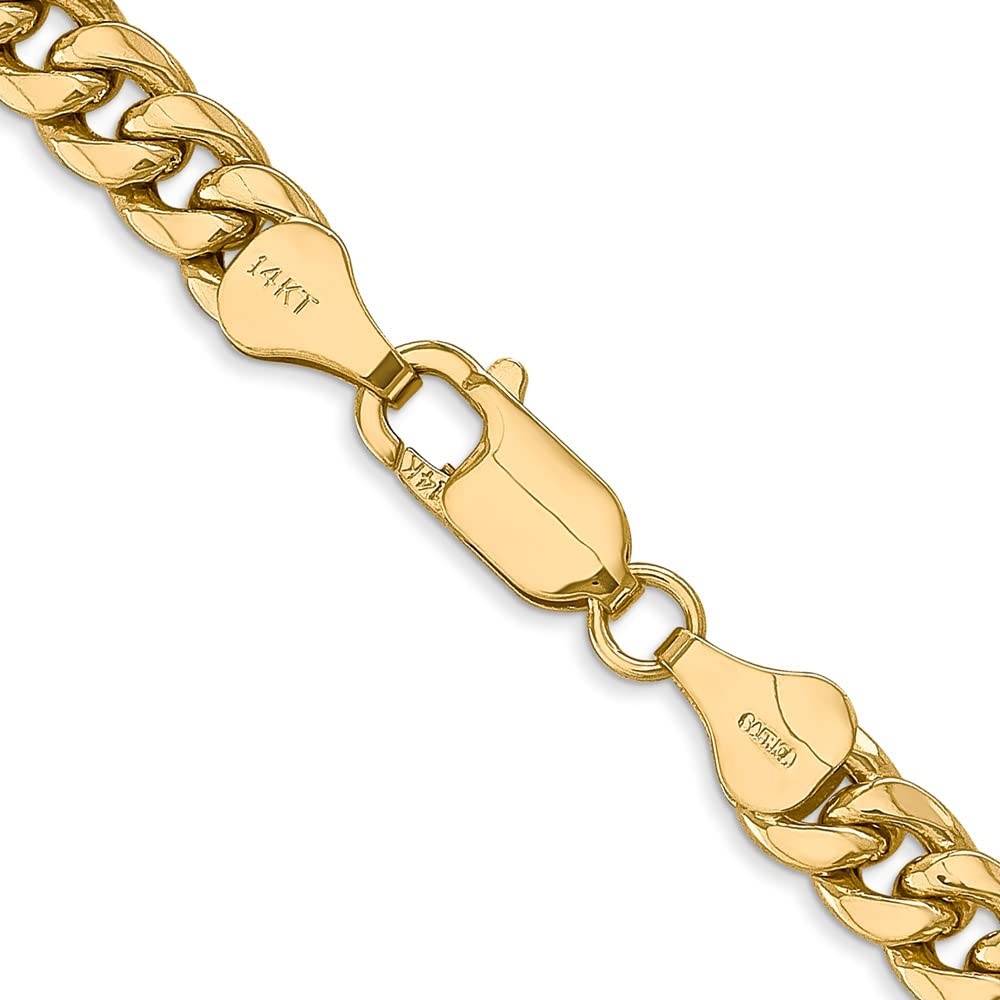 14K Yellow Gold 6mm Miami Cuban Chain Necklace D919