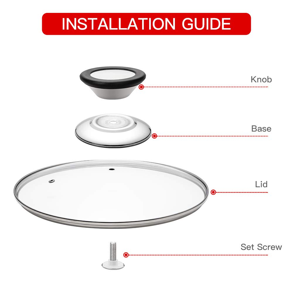 Glass Lid for Frying Pan 9.5"/24cm H206