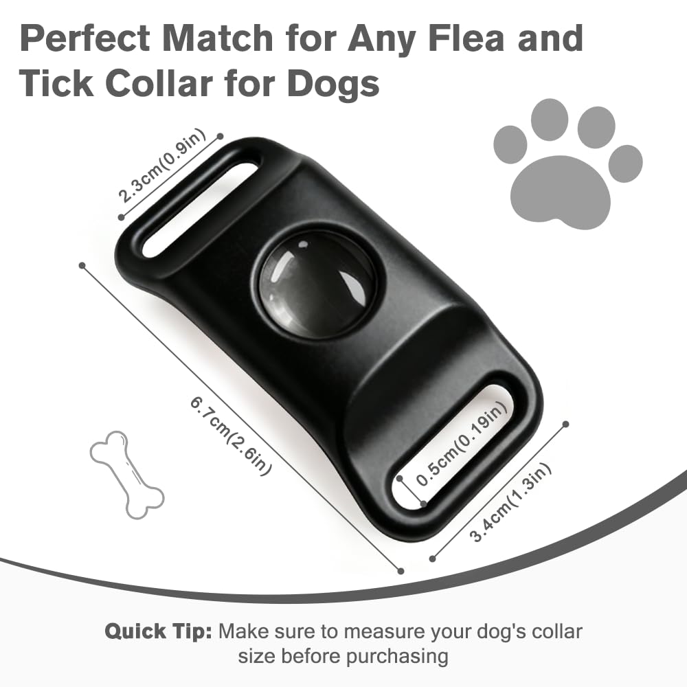 Flea and Tick Pendant for Dogs with 2 Silicone Buckles 4 Refills N83585
