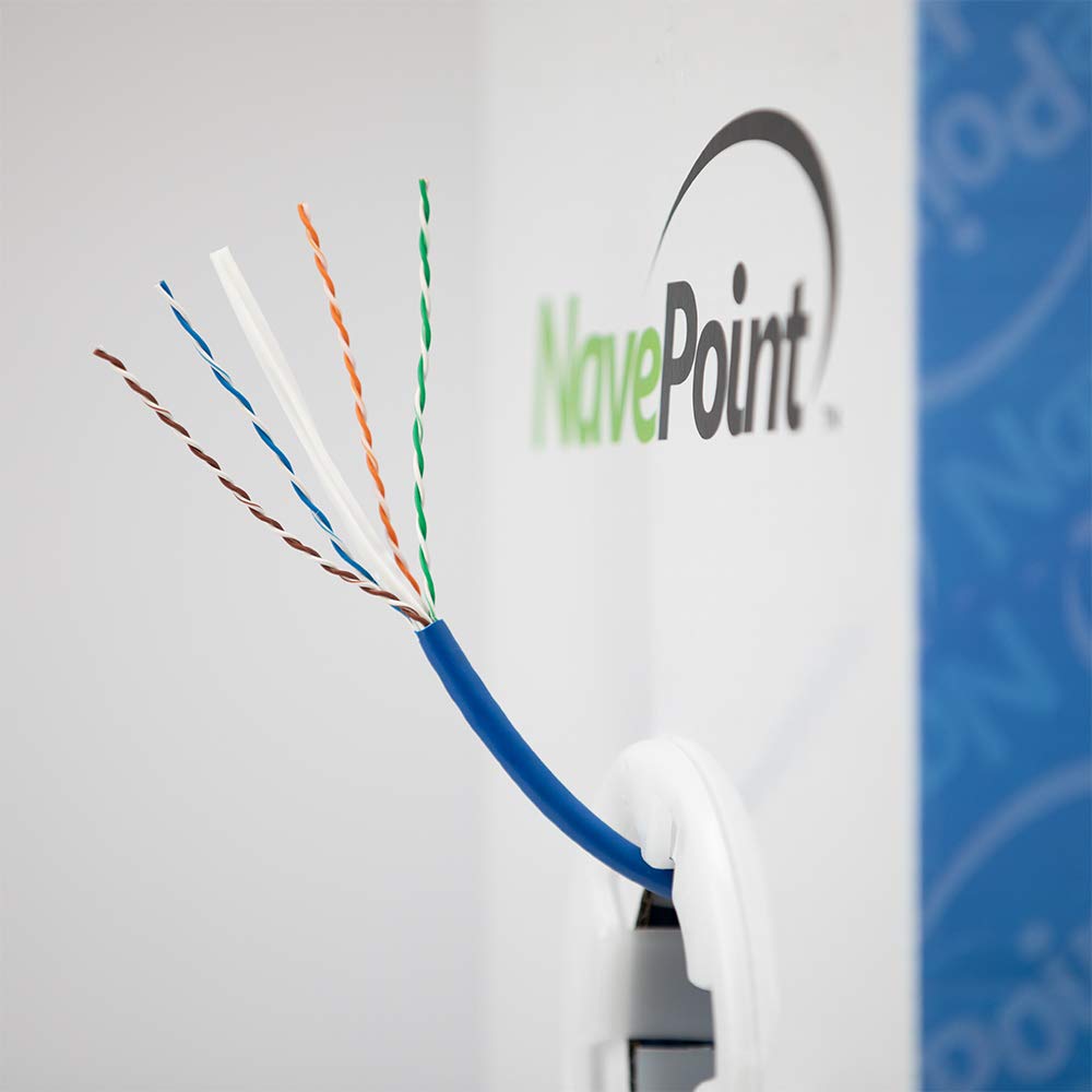 Cat6 Plenum Blue 1000ft Bare Copper Ethernet Cable B9130
