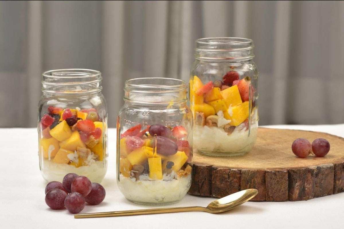 16 oz Regular Mouth Mason Jars with Lids & Rings O4410
