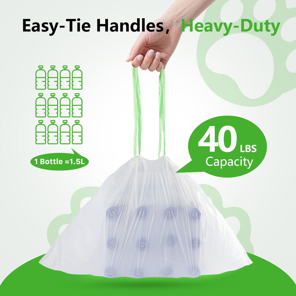 40 Count Cat Litter Box Liners with Drawstring D9764