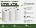 White Paper Towels 6 Rolls O73130