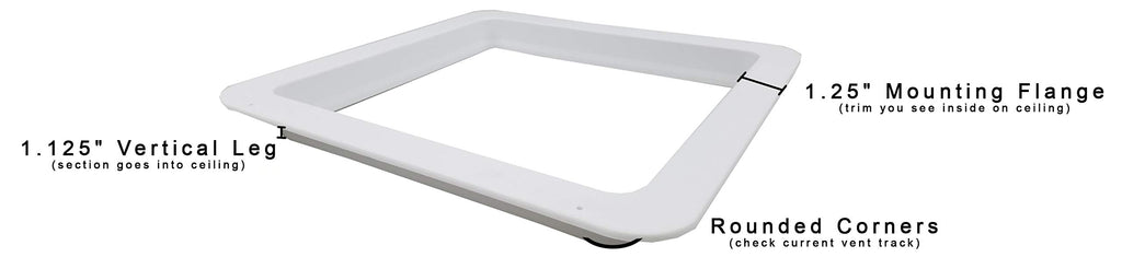 RV Roof Vent with White Metal Lid P423