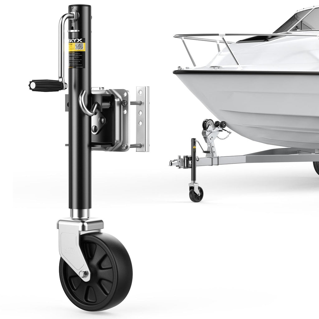 1500 lbs Swivel Bolt-on Trailer Jack with 8" Wheel Q8391