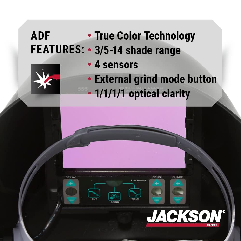 Auto Darkening Helmet, 3.86" x 3.23" Viewing Area E921161