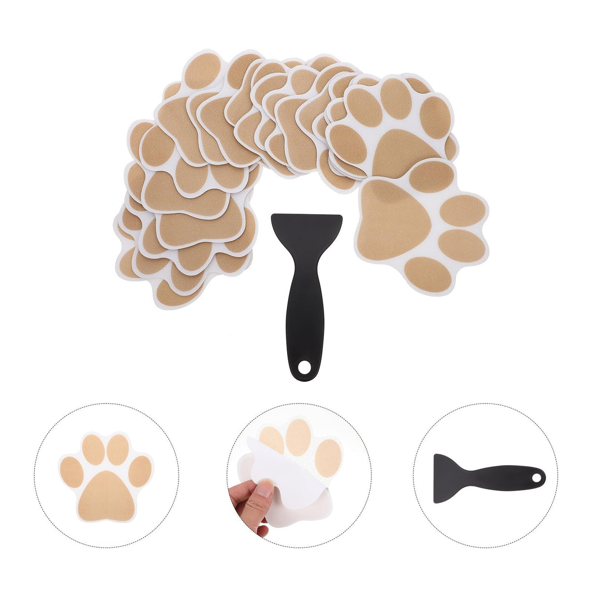 PEVA Anti Slip Bathtub Stickers with Dog Paw Patterns S3348