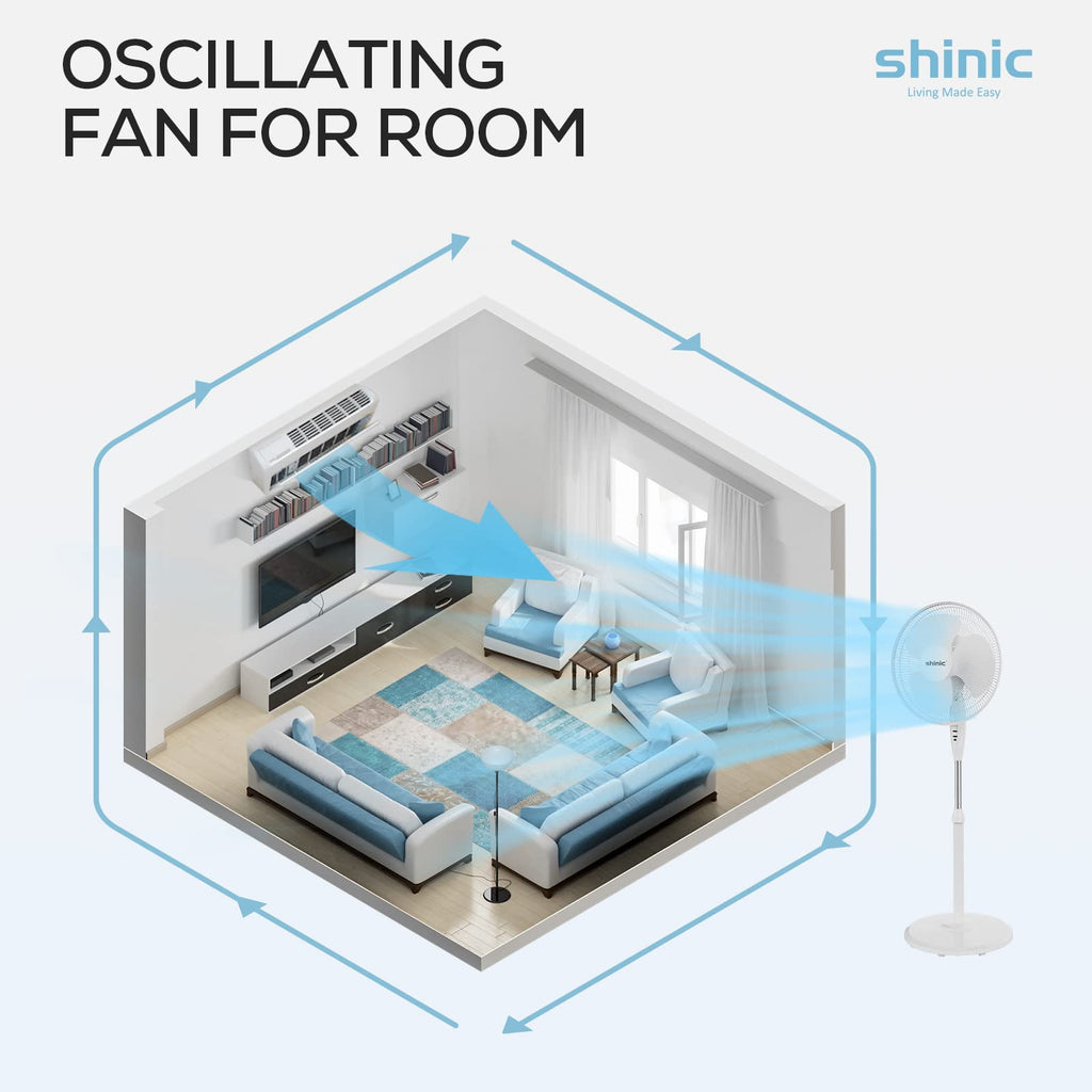 16'' Oscillating Pedestal Fan with Remote O700