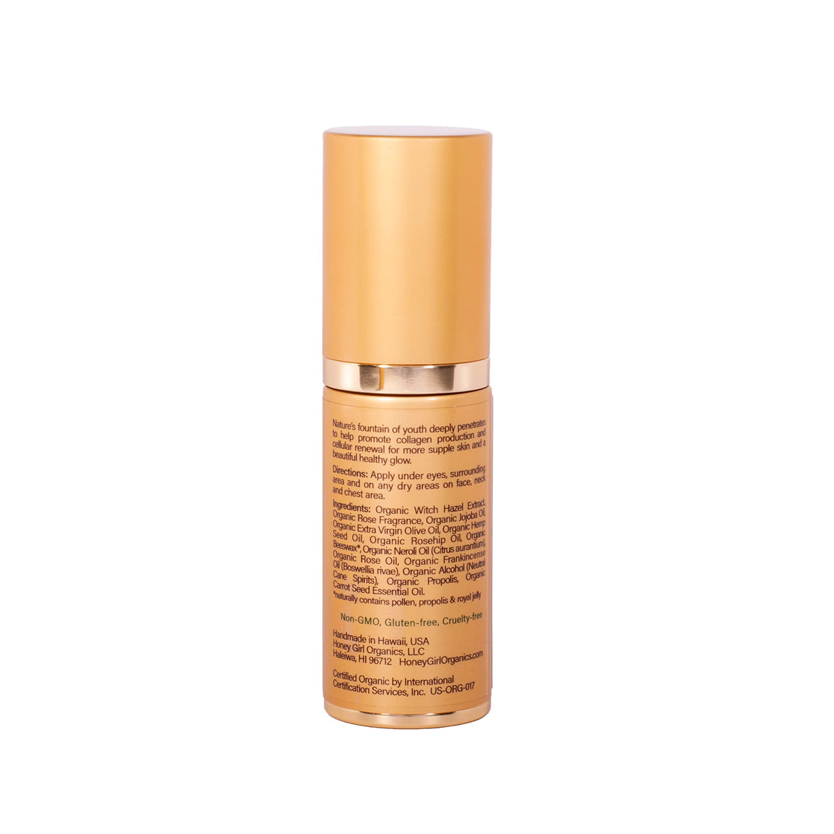 USDA Certified Organic Face Serum with Vitamin C and EVOO 1 oz E3197