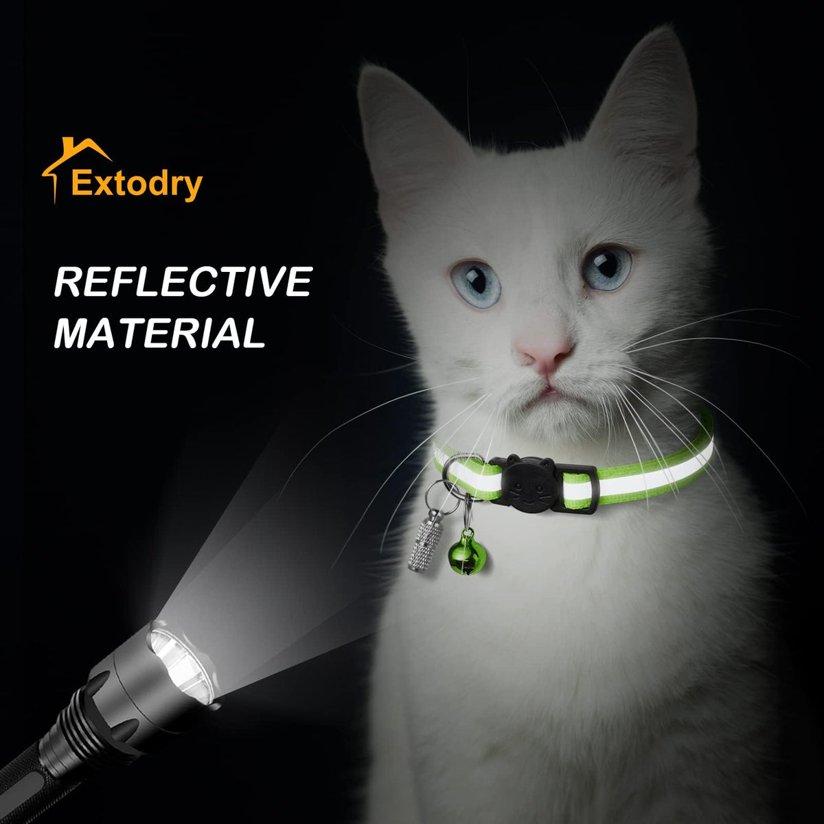 12 Pack Reflective Breakaway Cat Collars with Bells U4728
