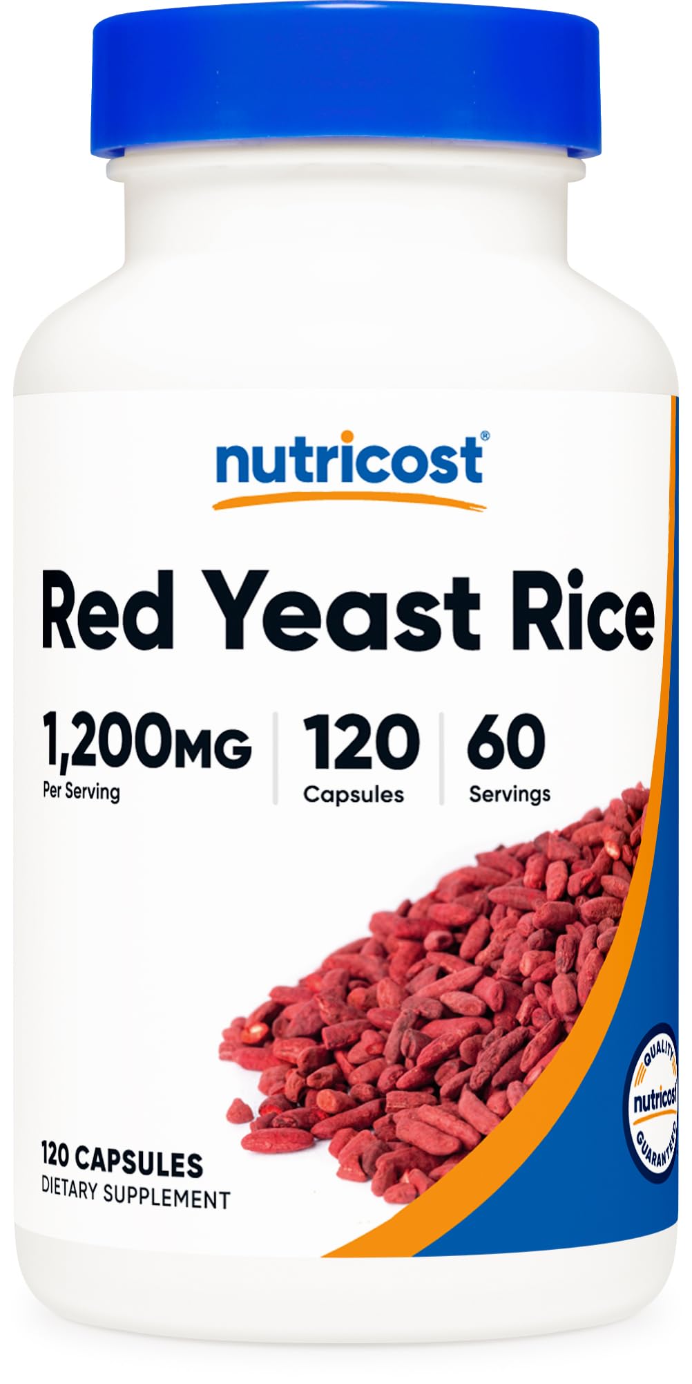 Red Yeast Rice 1200mg 120 Capsules Gluten Free H922