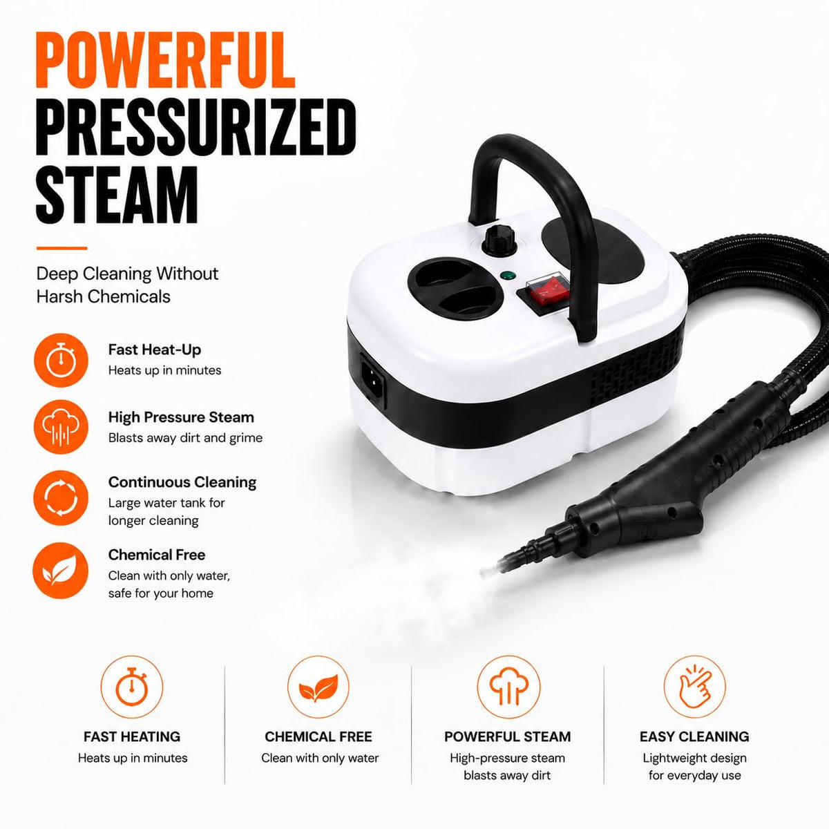 Handheld Steam Cleaner with 10-Piece Accessory Kit A275509