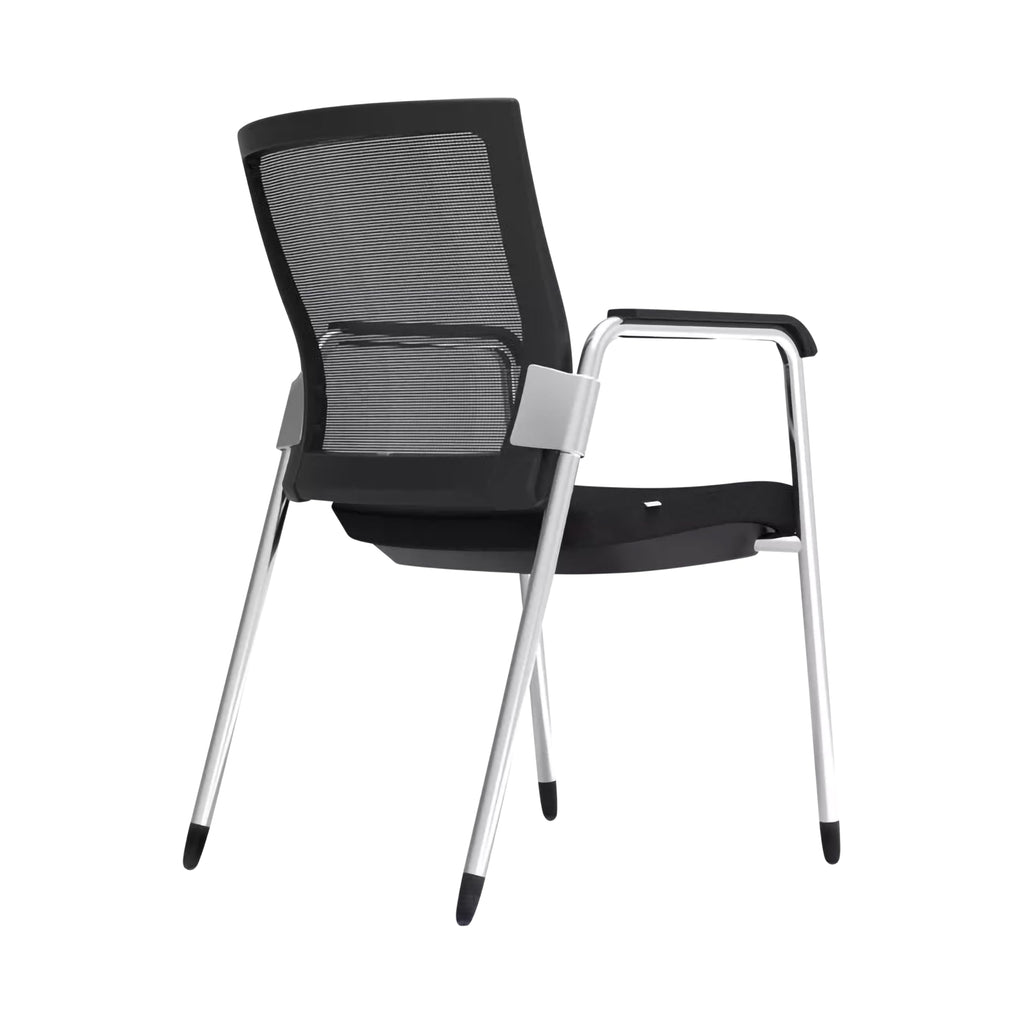 Grey Mesh Stackable Visitor Chair Set of 2 U61574