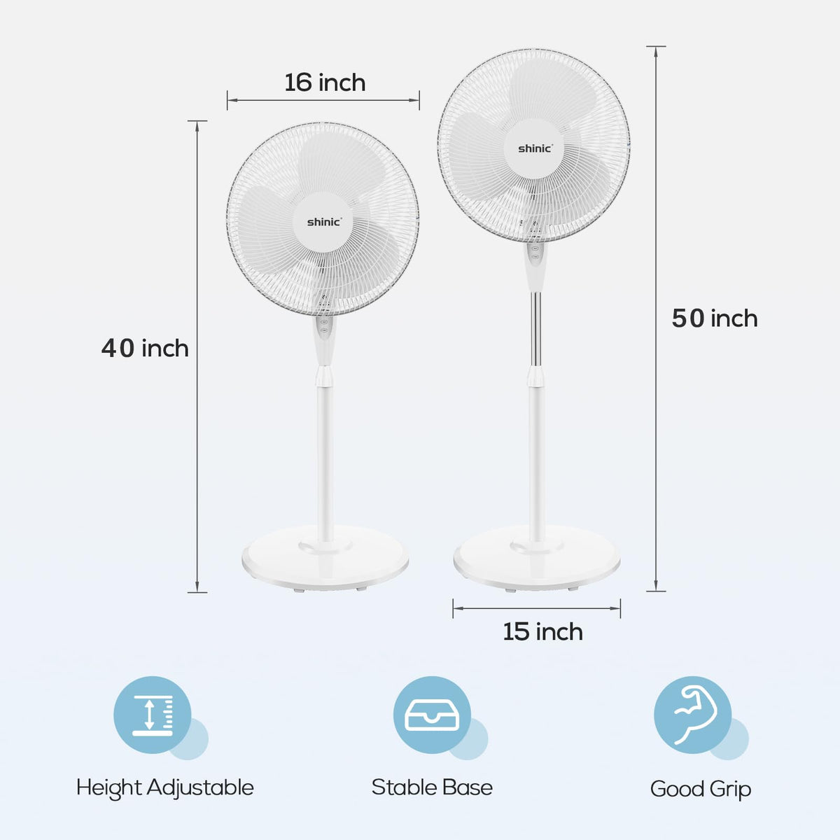 16'' Oscillating Pedestal Fan with Remote O700