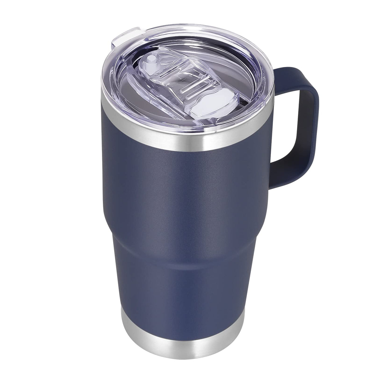 20 oz Stainless Steel Insulated Tumbler with Handle Lid and Straw R174904