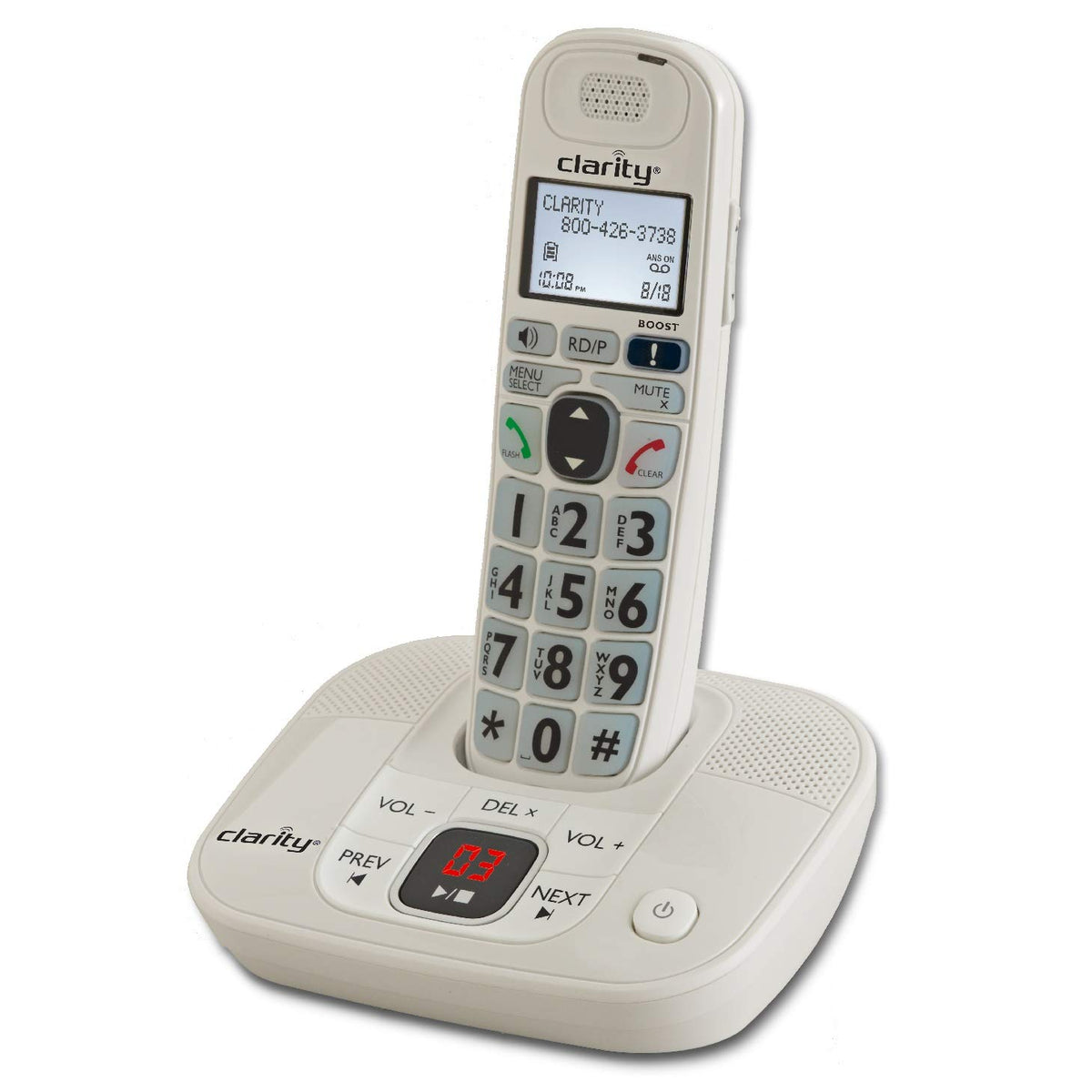 White Cordless Phone with Digital Answering System M83273