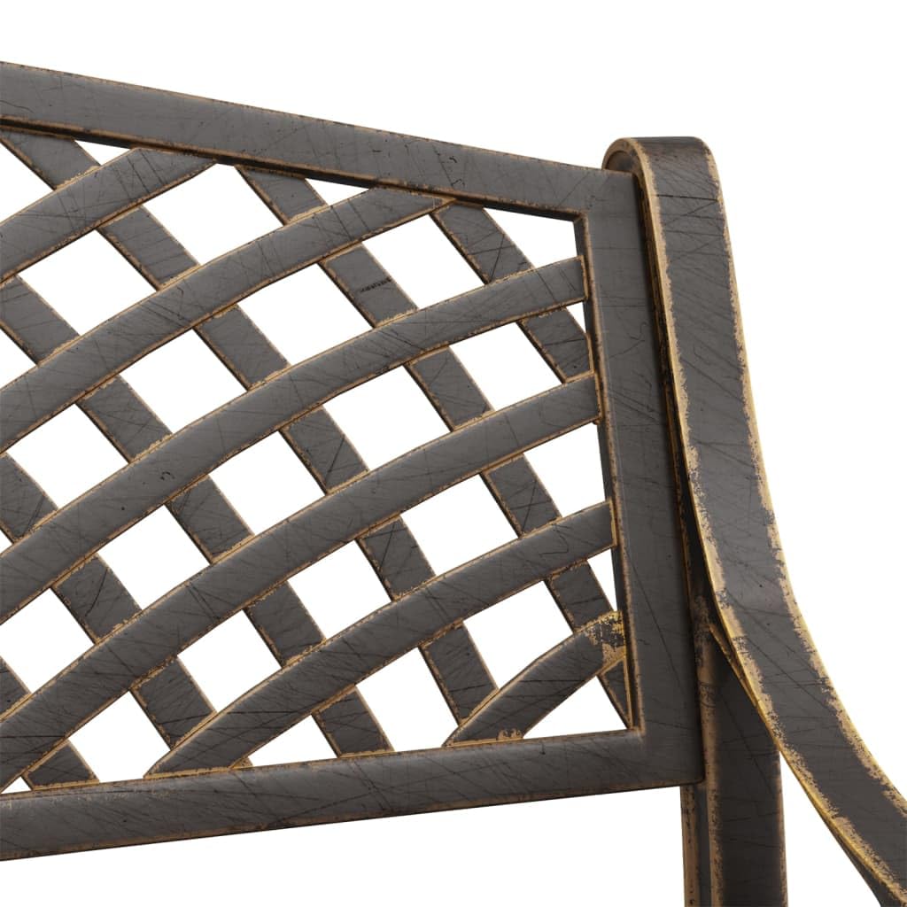 Cast Iron Metal Garden Bench with Antique Bronze Finish R4317
