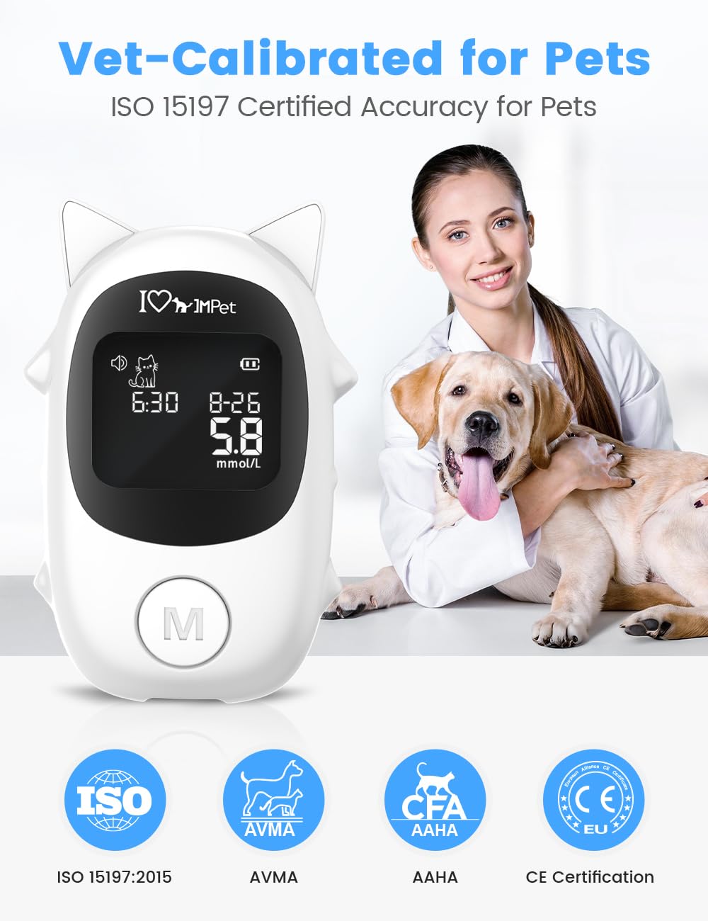 Glucose Monitoring Kit for Dogs & Cats with 100 Strips X75523