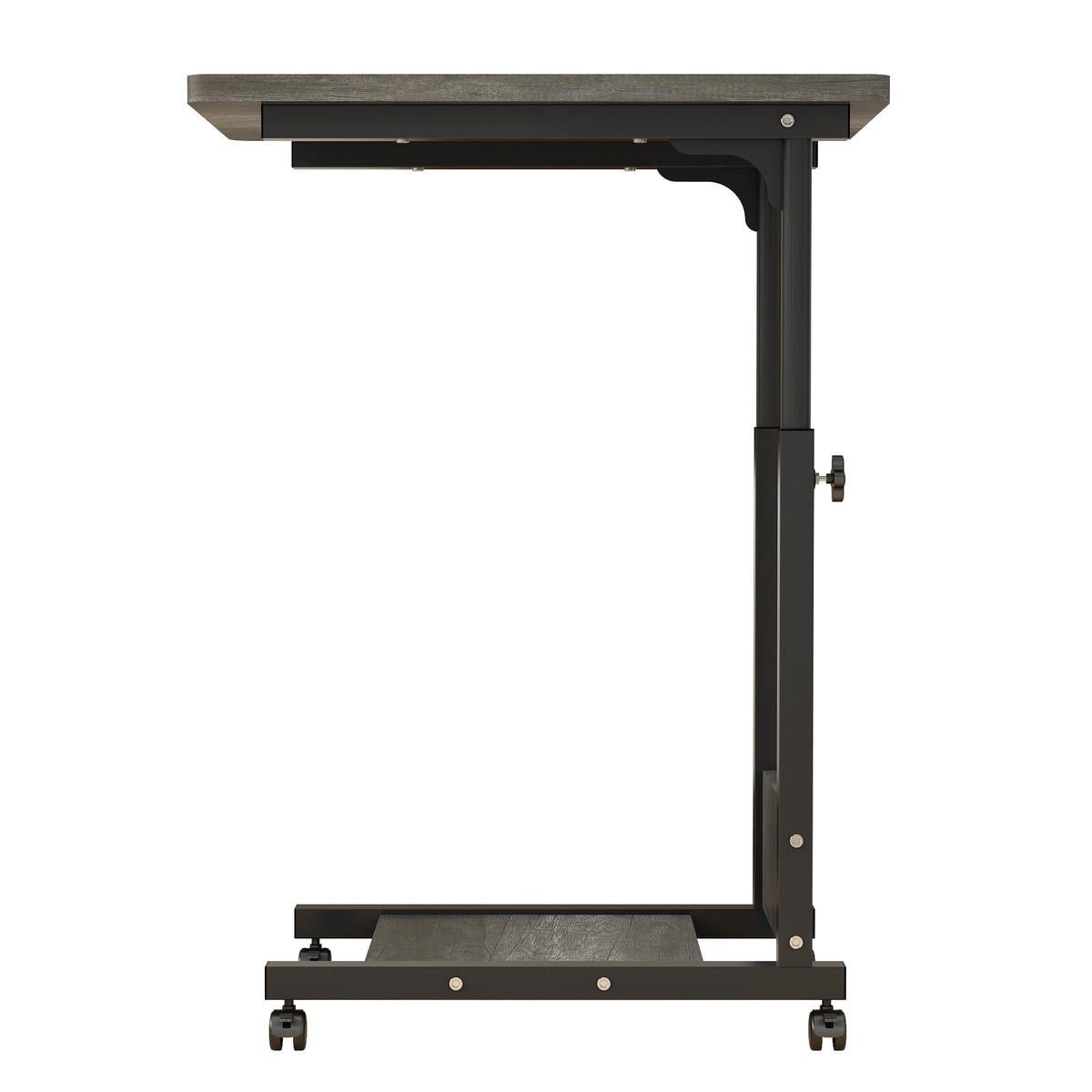 Adjustable Height C Table with Wheels and Storage O77120