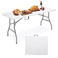 6Ft Heavy Duty Portable Plastic Folding Table C90882