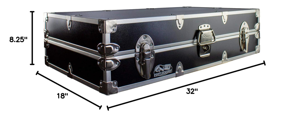 Lockable Under Bed Trunk 32 x 18 x 8.25 Inches Z2078