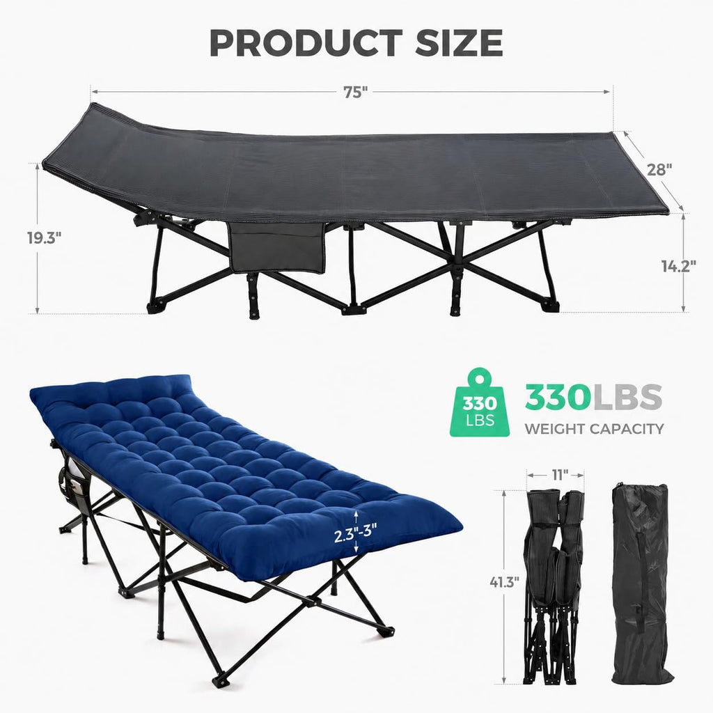 Folding Camping Cot with Mattress O770
