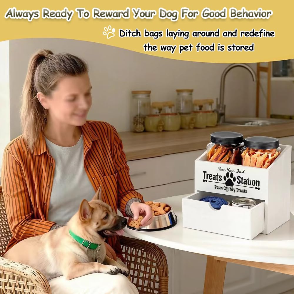 Pet Food Storage Container with Drawer Q76162