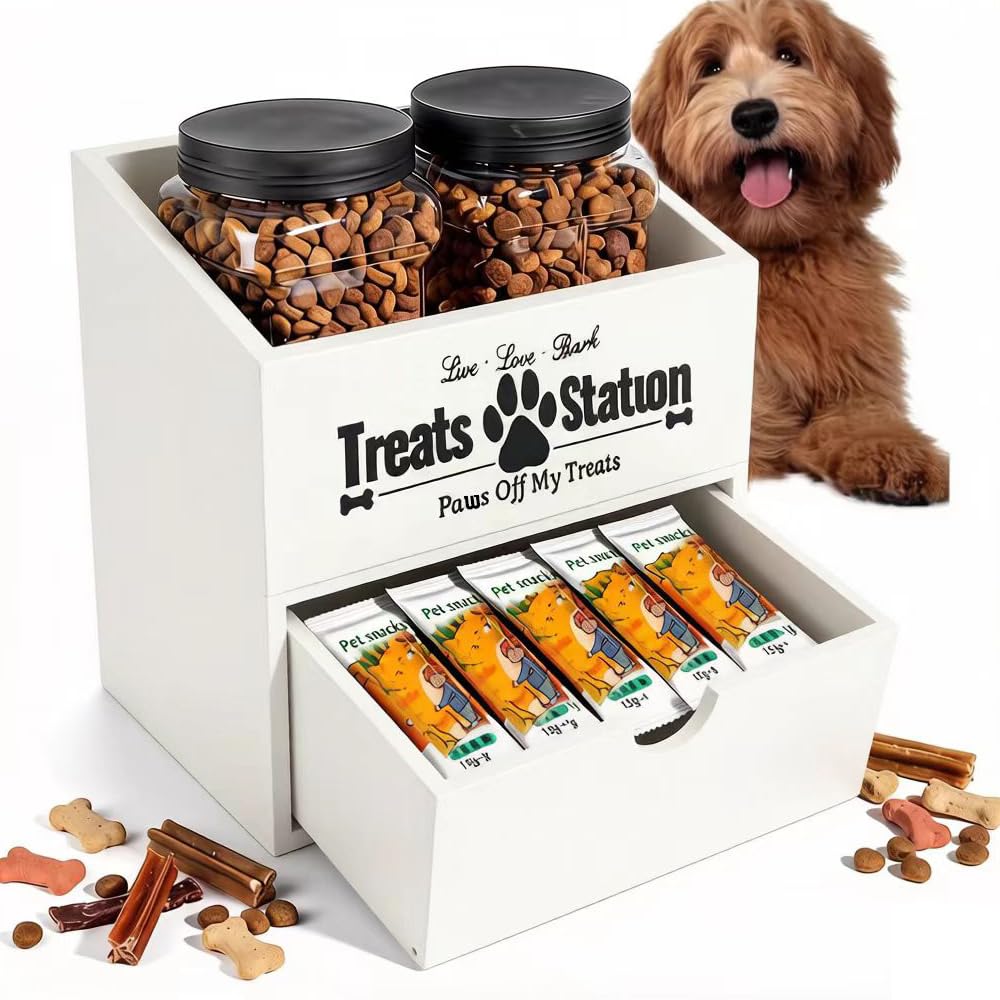 Pet Food Storage Container with Drawer Q76162