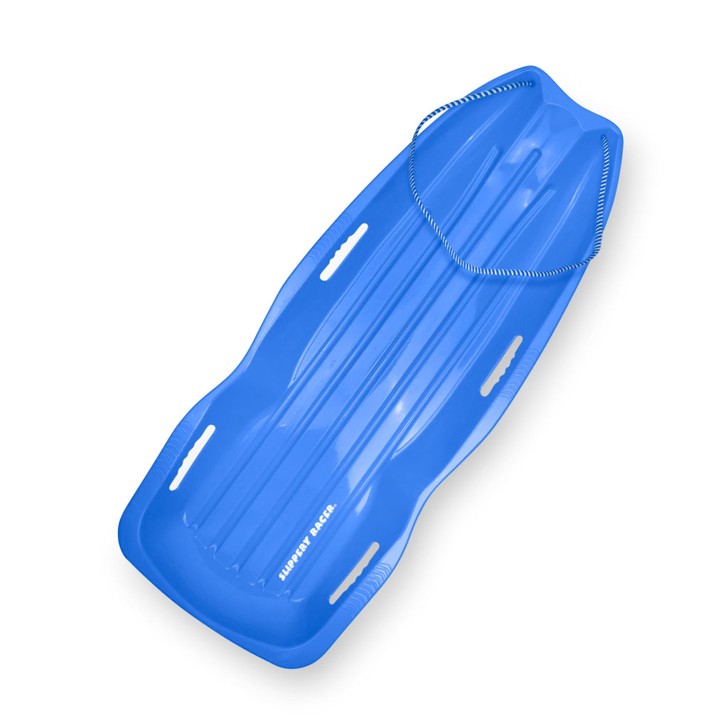 Kids Plastic Snow Sled with Pull Rope and Handles, Blue U726