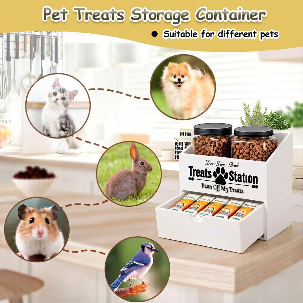 Pet Food Storage Container with Drawer Q76162