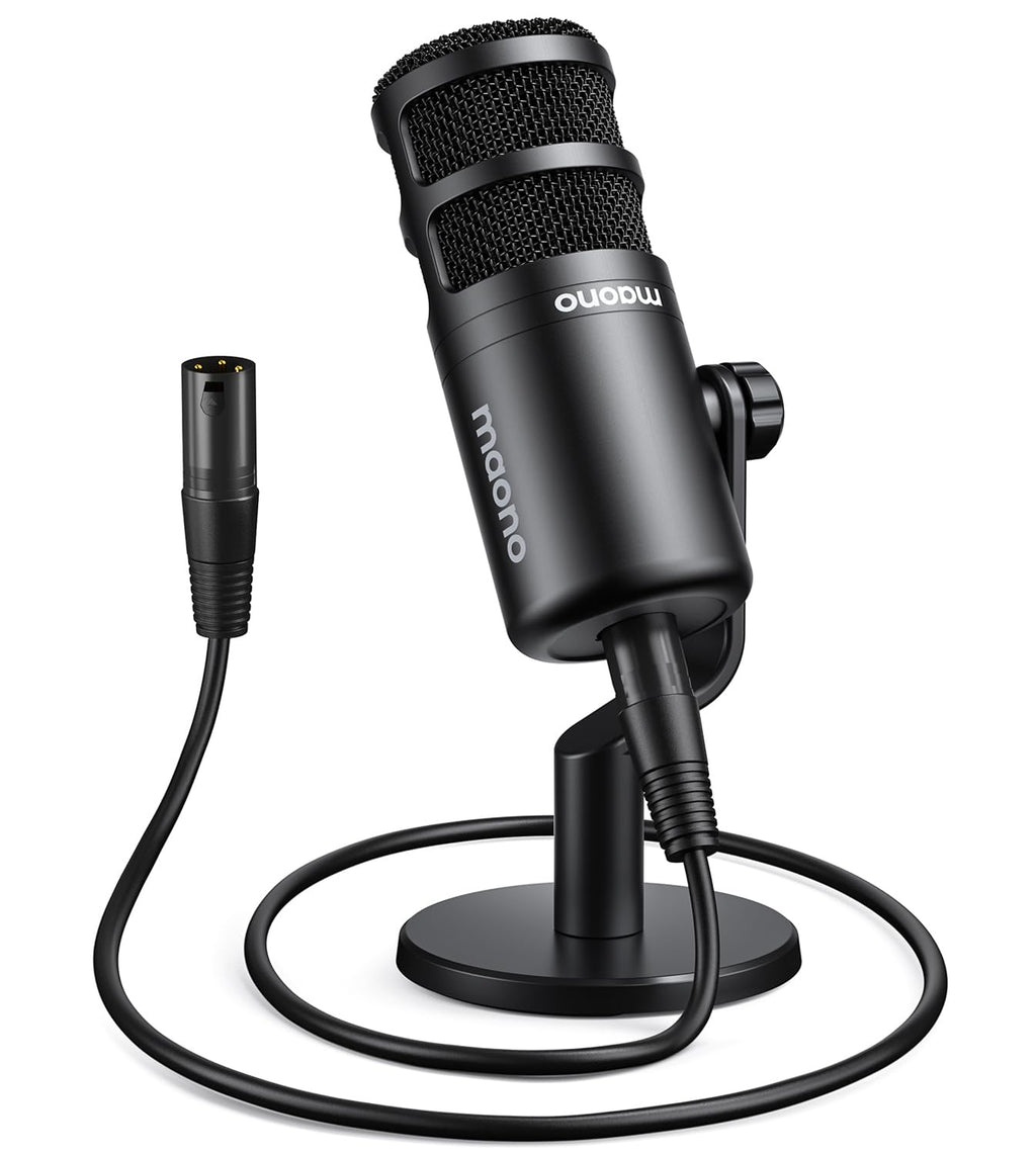 XLR Podcast Microphone, Cardioid Dynamic Metal Desk Mic C85114