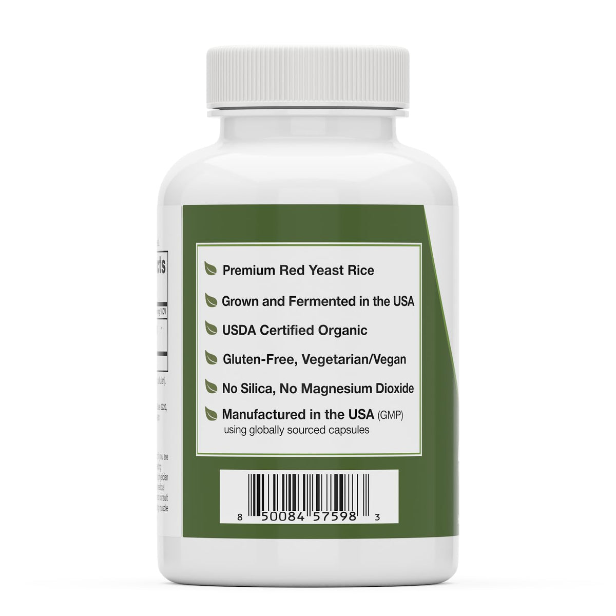 Organic Red Yeast Rice Supplement, 120 Capsules N3314