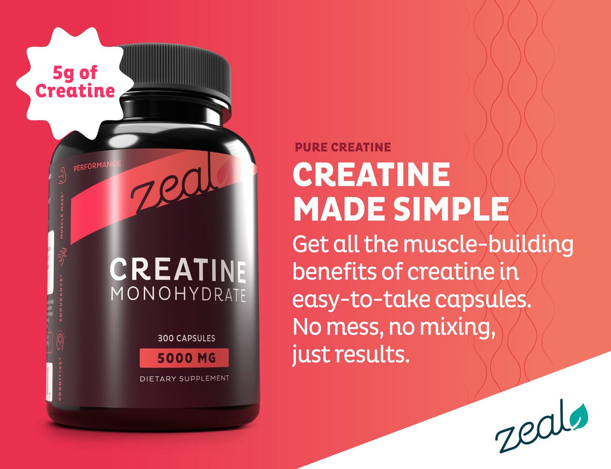 Micronized Creatine Monohydrate 5000mg 300 Capsules L883
