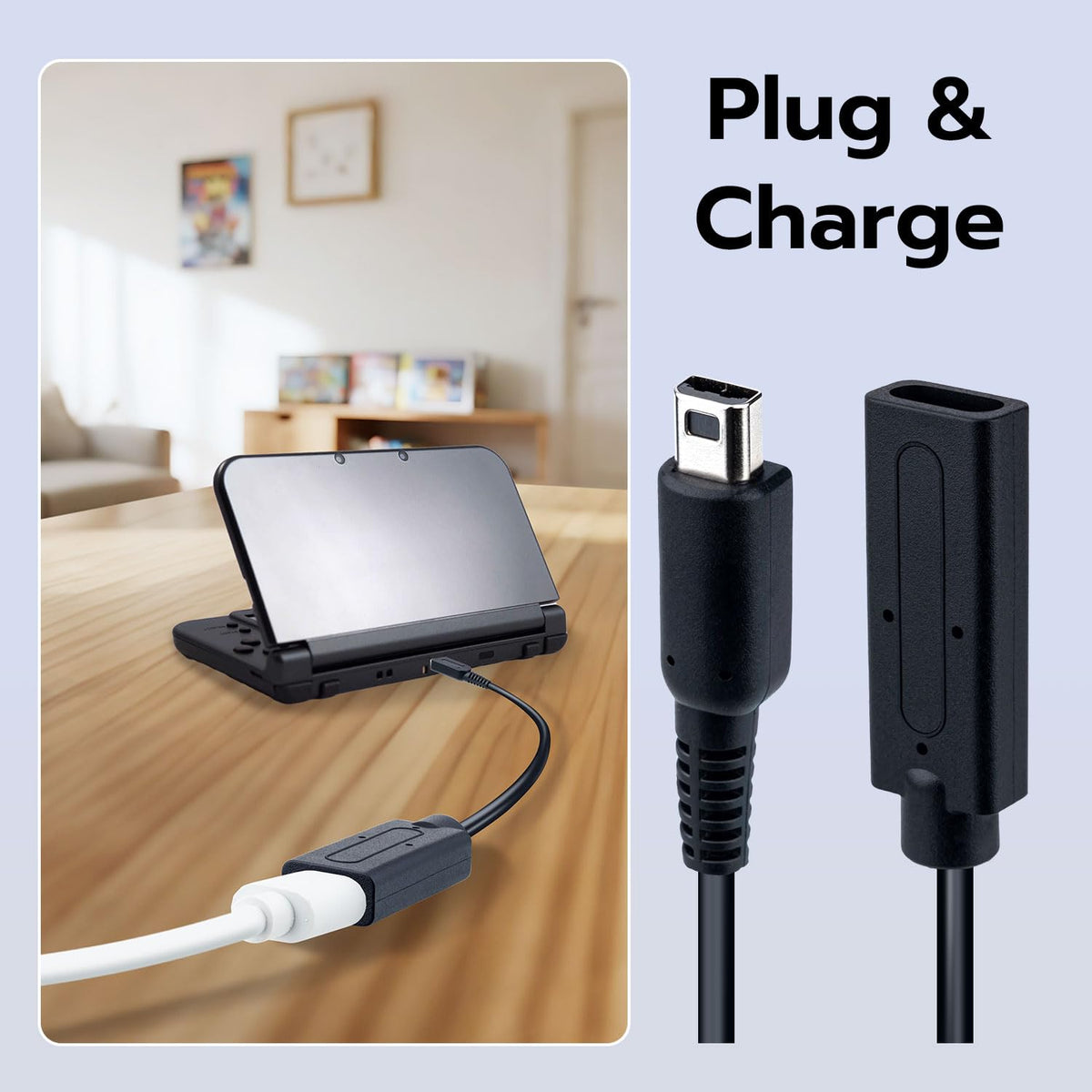 USB-C to 3DS Charger Cord Black J563931