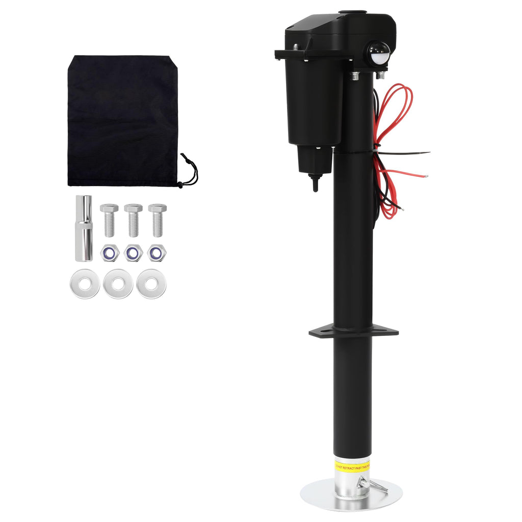12V 3500lb Electric Tongue Jack with Drop Foot & LED Light K997