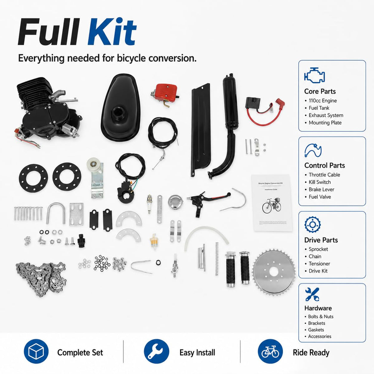 110cc 2-Stroke Bicycle Engine Kit O807