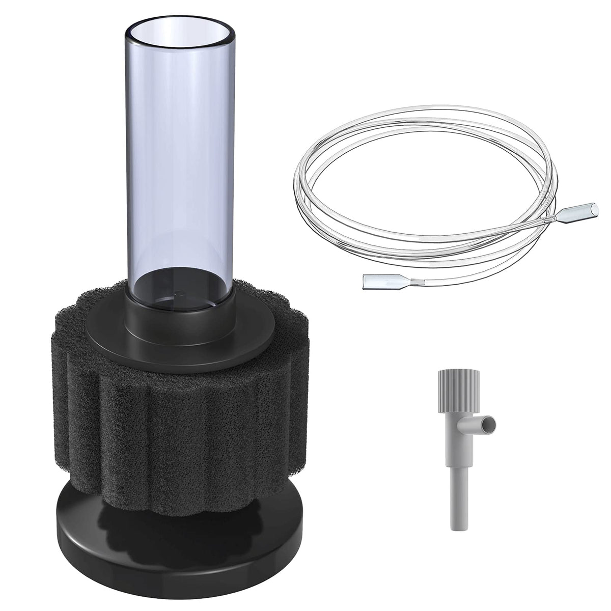 Mini Aquarium Sponge Filter Kit with Airline Tubing and Control Valve F4955