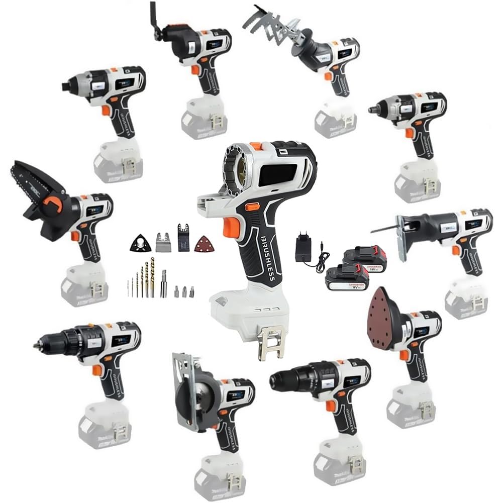 Cordless Brushless Power Tool Combo Kit 10 in 1 X34817