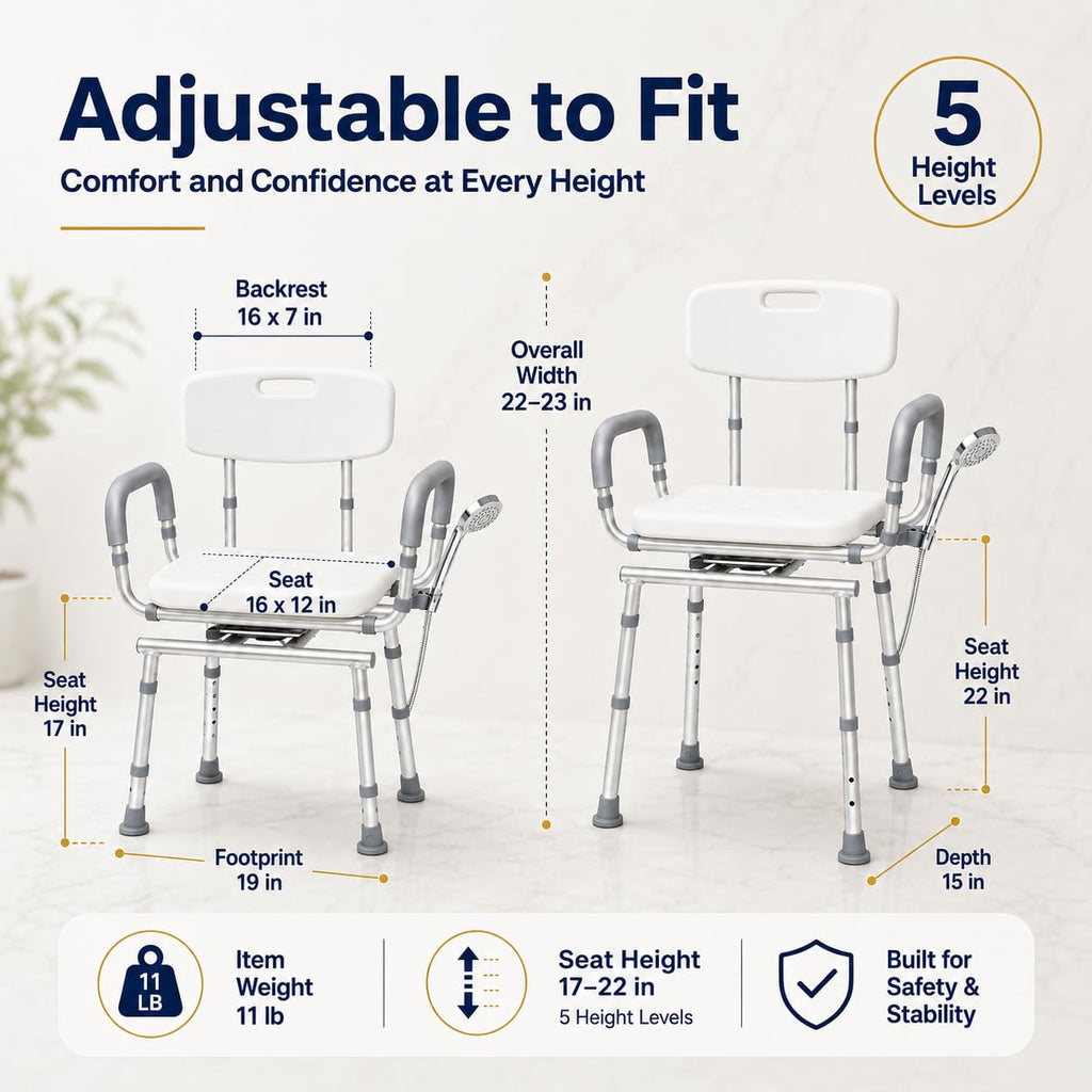 Adjustable Swivel Shower Chair L743050