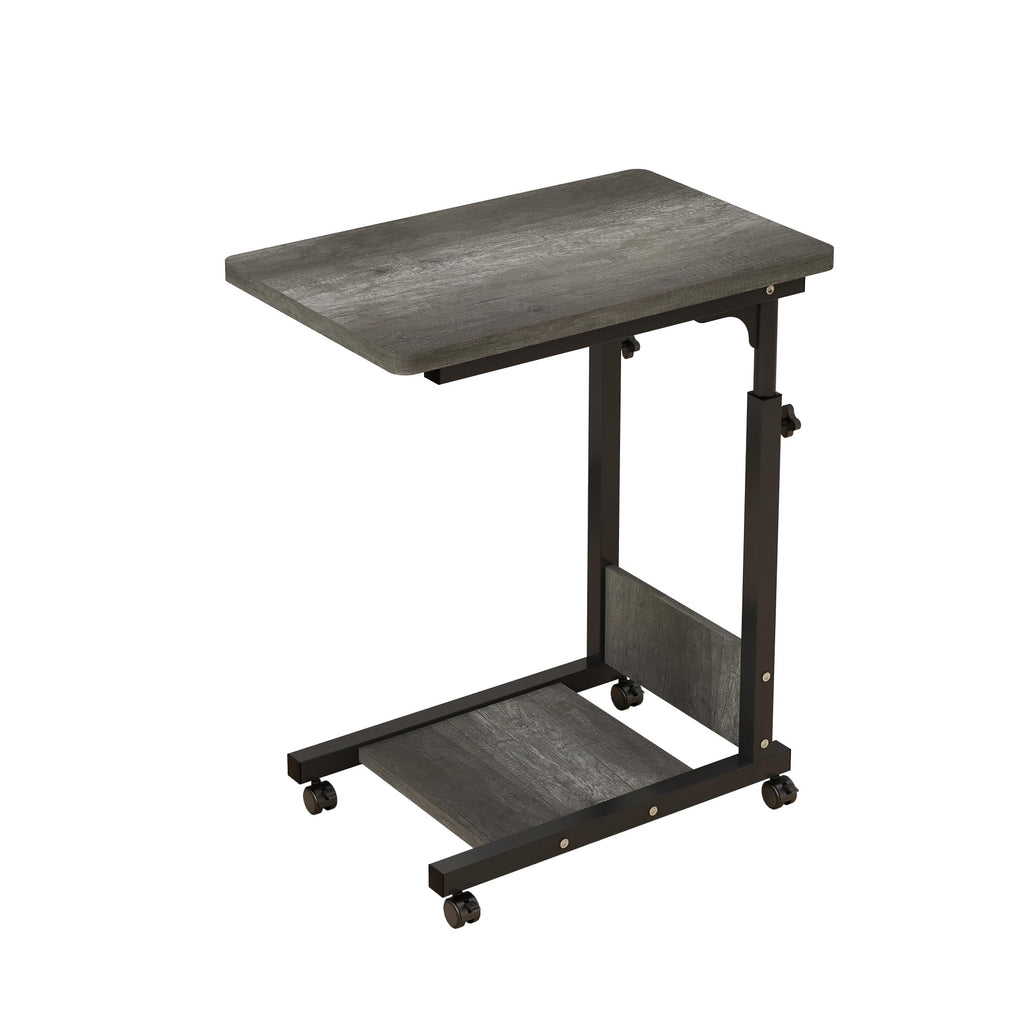 Adjustable Height C Table with Wheels and Storage O77120