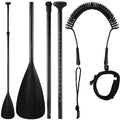 3 Pieces Paddle Board Paddle with Leash Detachable Aluminum Alloy Shaft K285830